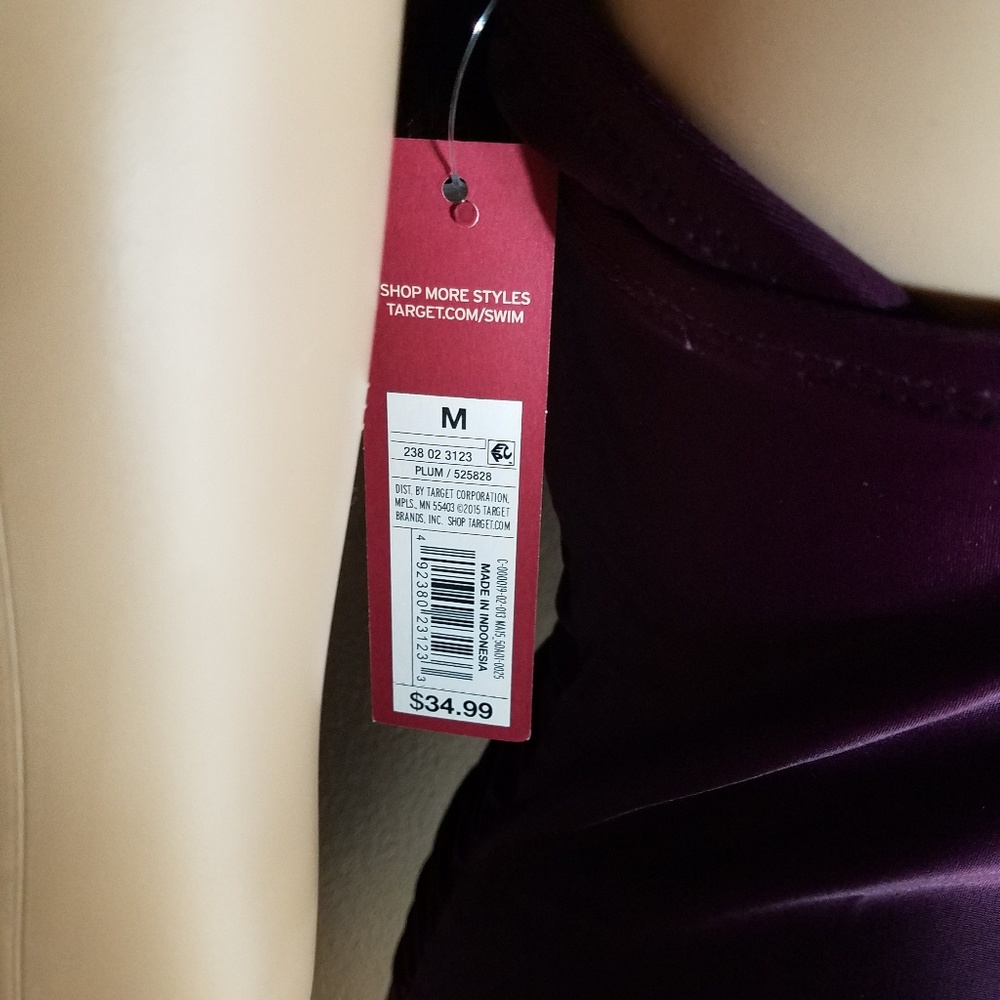 NWT Purple Cross back One peice swimsuit-XS/S/M - Picture 4 of 4